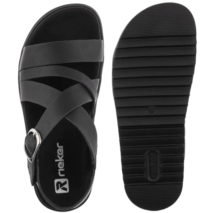Sandały Rieker Czarne V5663-00 Black – zdjęcie 5