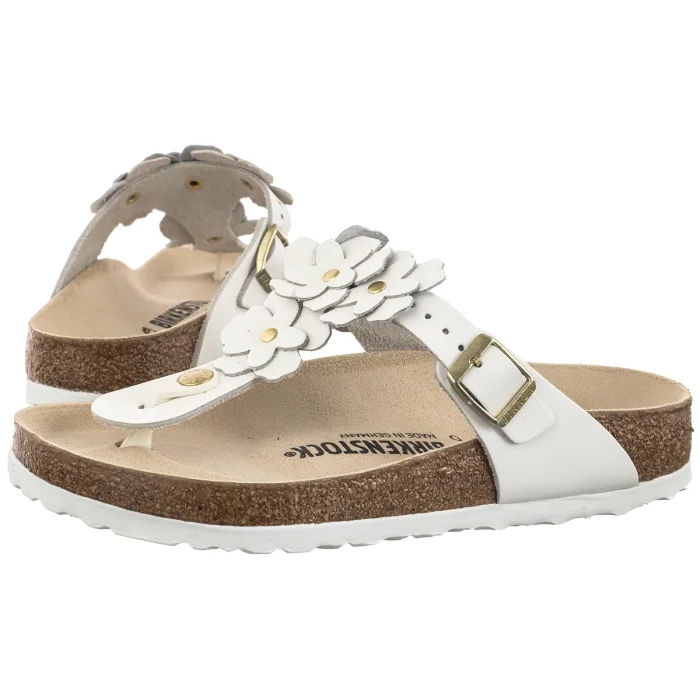 Japonki Birkenstock Gizeh Flower Embellishment White 1026686 – zdjęcie 1