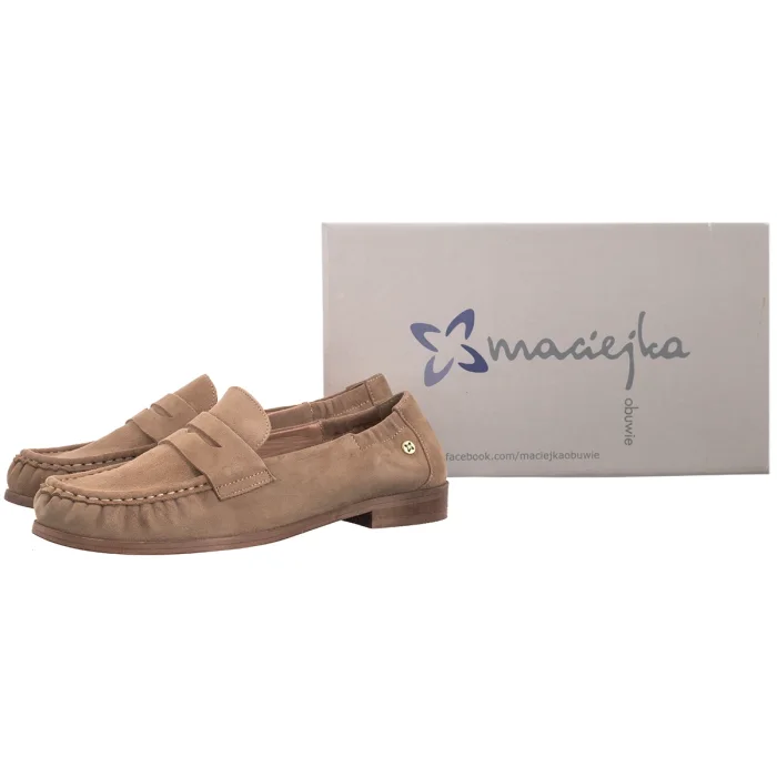 Mokasyny Maciejka Beżowy HJ764-04/00-1 – zdjęcie 6