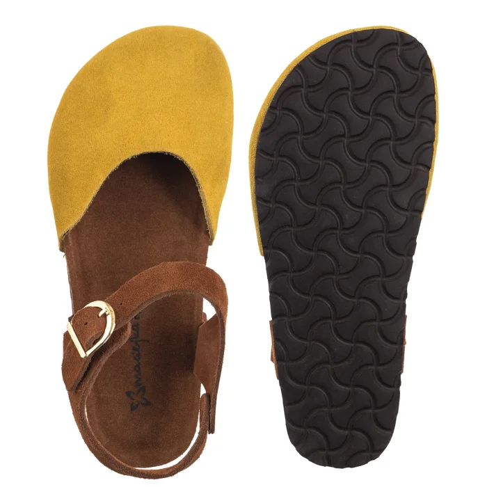 Sandały Maciejka Żółte/Brązowe H7365-07/00-0 – zdjęcie 5