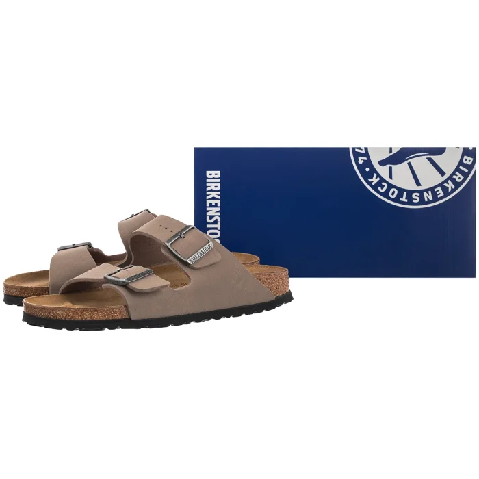 Klapki Birkenstock Arizona BF Nubuk Gray Taupe 1032070 – zdjęcie 6