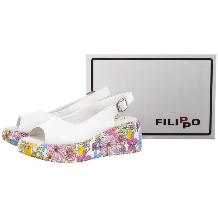 Sandały Filippo Białe DS7579/26 WH – zdjęcie 6