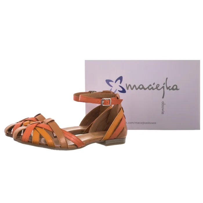 Sandały Maciejka Pomarańczowe/Rude P7539-18/00-1 – zdjęcie 6