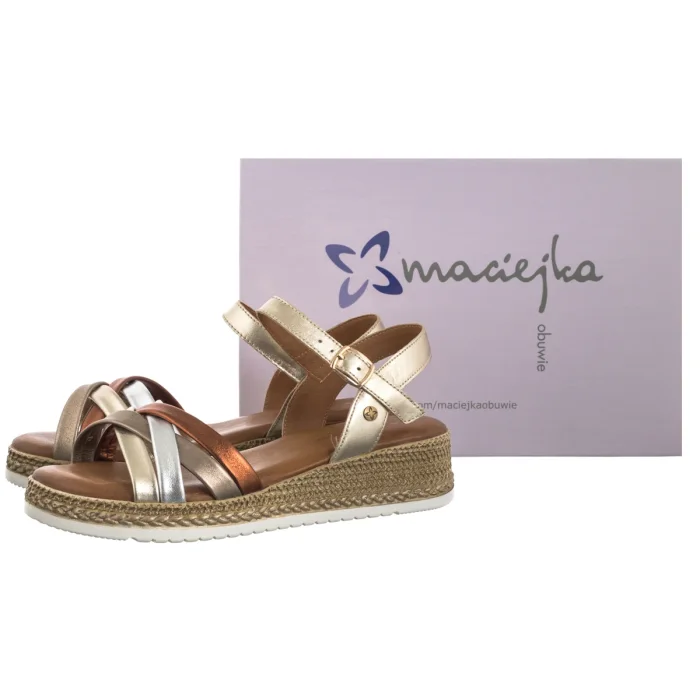 Sandały Maciejka Złote P7503-25/00-1 – zdjęcie 6