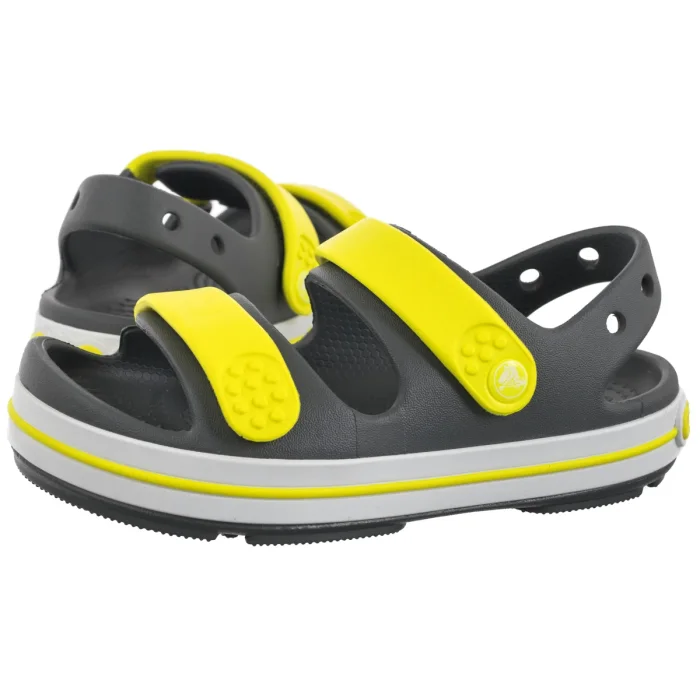 Sandałki Crocs Crocband Cruiser Sandal K Grey/Acidity 209423-1NJ – zdjęcie 1