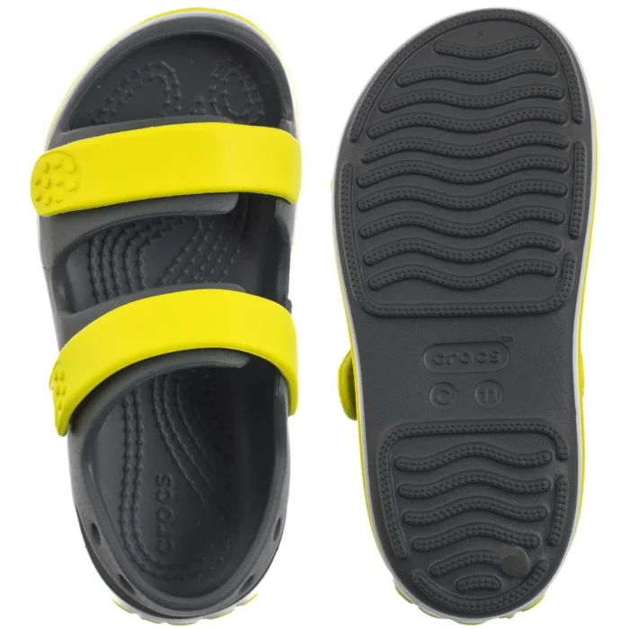 Sandałki Crocs Crocband Cruiser Sandal K Grey/Acidity 209423-1NJ – zdjęcie 5