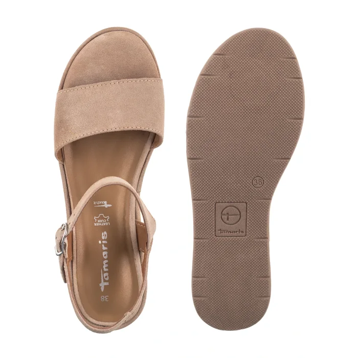 Sandały Tamaris Beżowe 1-28020-42 419 Ivory Suede – zdjęcie 5