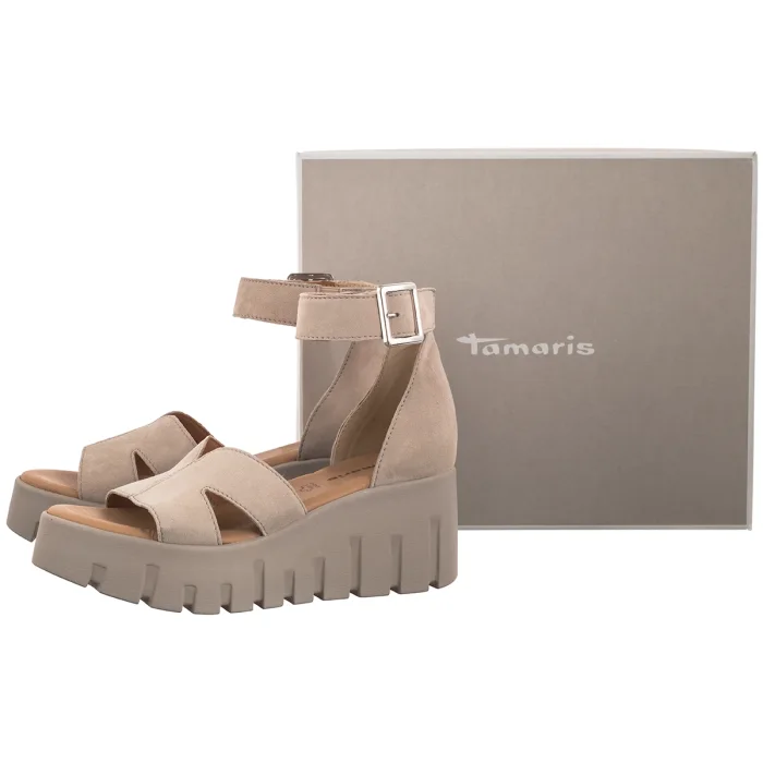 Sandały Tamaris Beżowe 1-28701-46 341 Taupe – zdjęcie 6