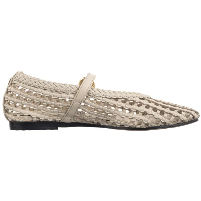 Baleriny Tommy Hilfiger Woven Leather Mix Ballerina Soft Cream FW0FW09244 AEO – zdjęcie 3
