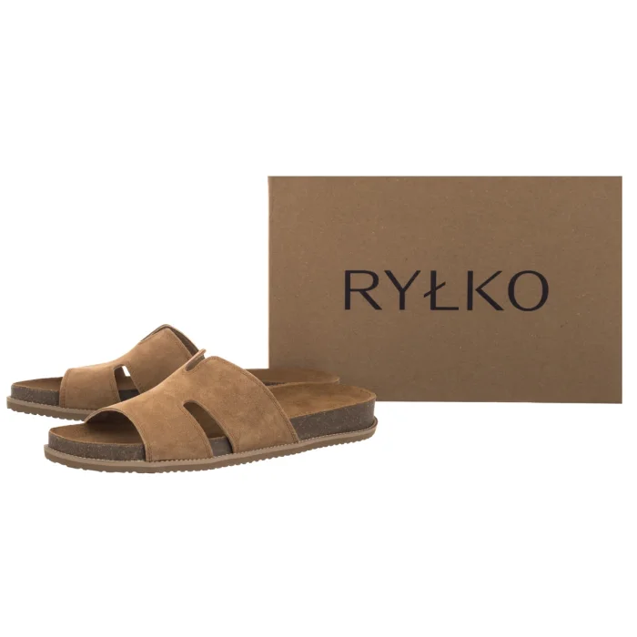 Klapki Ryłko Rude 1WGK3_Z_ _4PA – zdjęcie 6