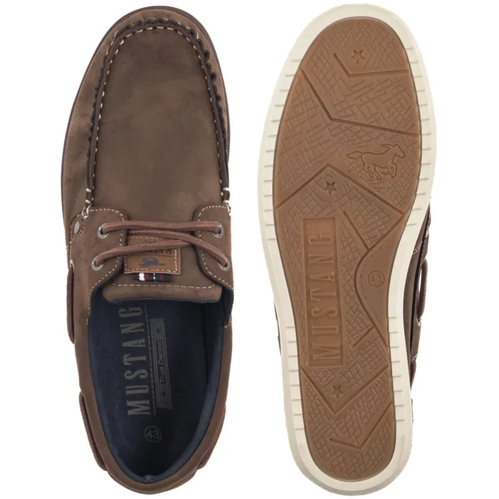 Mokasyny Mustang Brązowe 26M0051002 – zdjęcie 5
