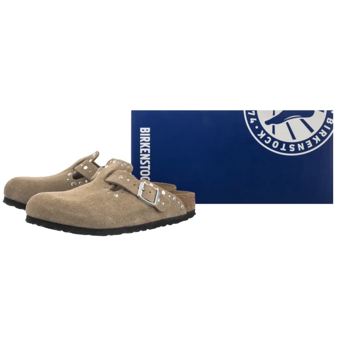 Klapki Birkenstock Boston Rivet Border Taupe 1030418 – zdjęcie 6