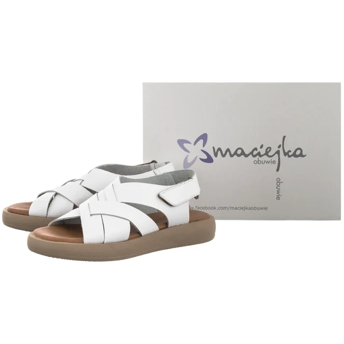 Sandały Maciejka Białe E7397-11/00-0 – zdjęcie 6