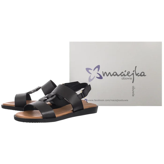 Sandały Maciejka Czarne E7403-01/00-1 – zdjęcie 6