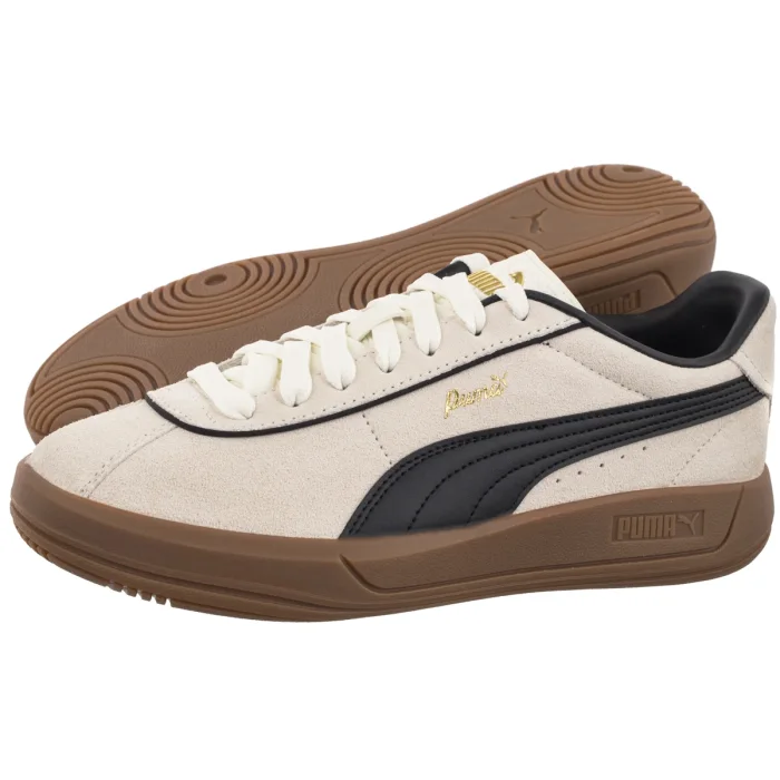 Sneakersy Puma Club Klassika SD Warm White Black Gold 400718-01 – zdjęcie 1