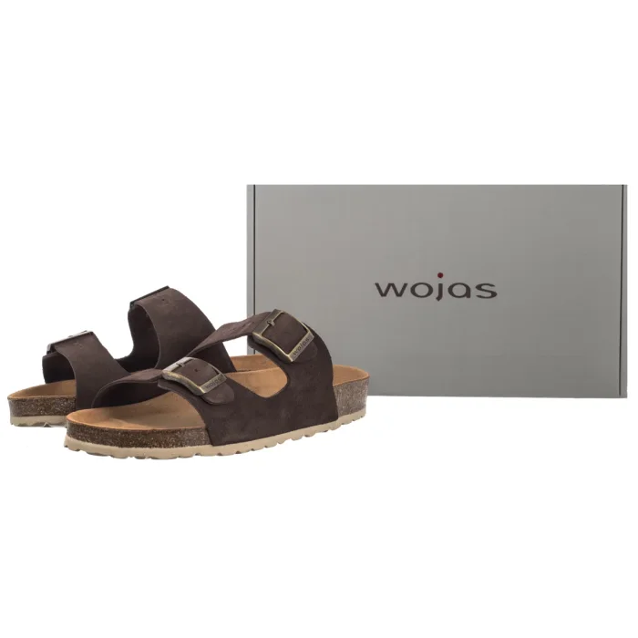 Klapki Wojas Brązowe 74077-62 – zdjęcie 6