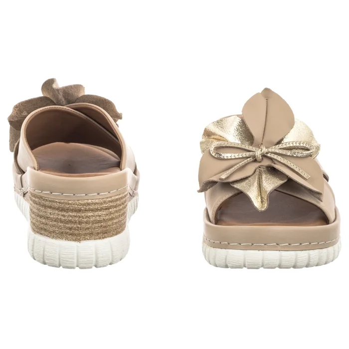 Klapki Nepeke Georg Beige/Gold – zdjęcie 4