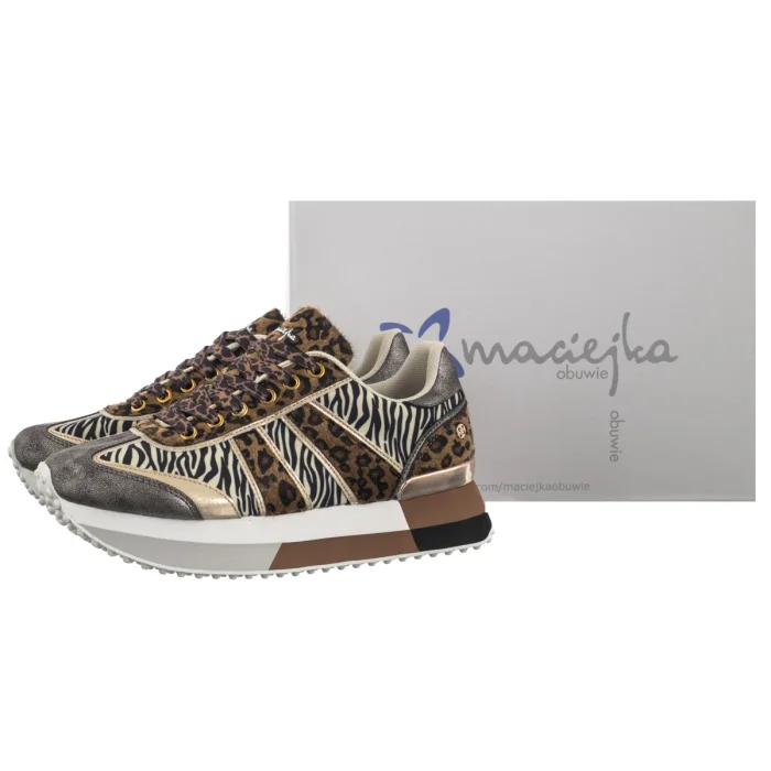 Sneakersy Maciejka Złote/Czarne M7356-25/00-7 – zdjęcie 6