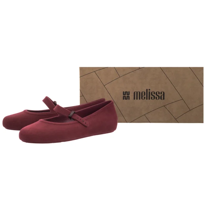 Baleriny Melissa Soft Ballerina Velvet 35941/BB050 Red – zdjęcie 6
