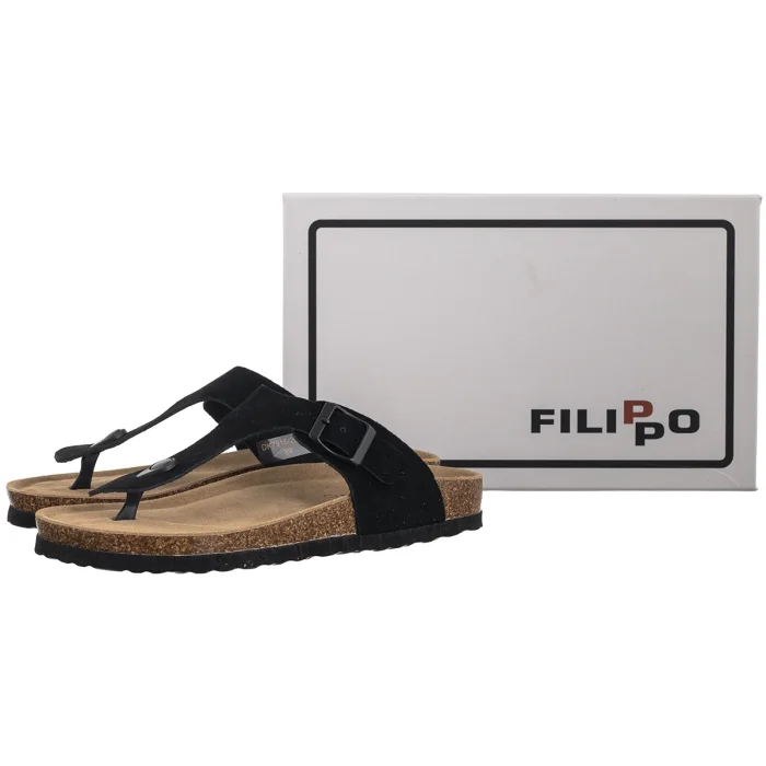 Klapki Filippo Czarne DK7916/26 BK – zdjęcie 6
