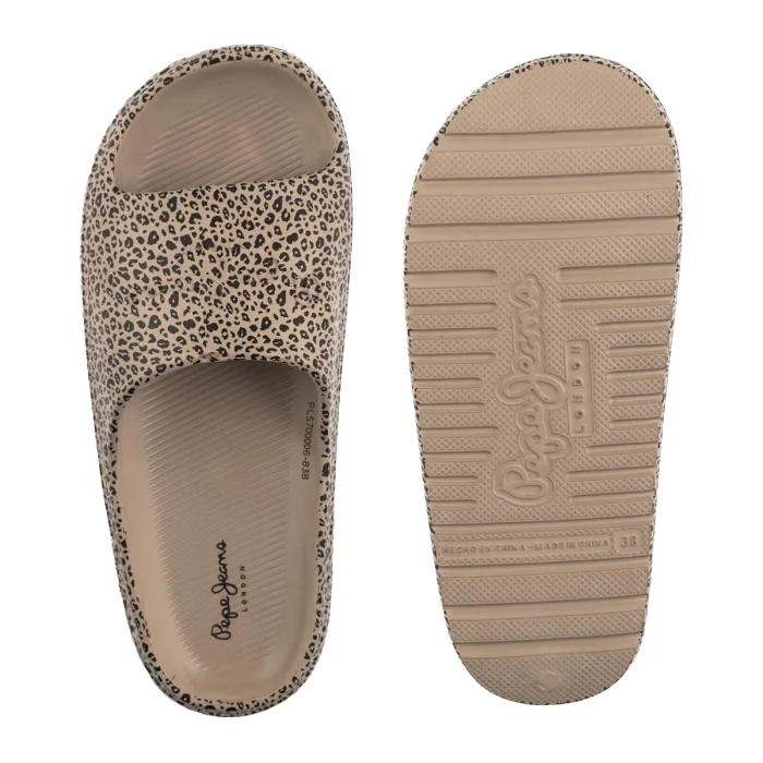 Klapki Pepe Jeans Beach Slideleo W Beige PLS700006 838 – zdjęcie 5