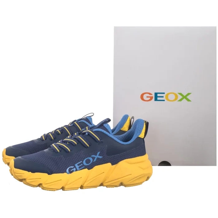 Sneakersy Geox J Flexyper Fast A Mesh+Trans Navy/Yellow J55N5A 0149J C0657 – zdjęcie 6