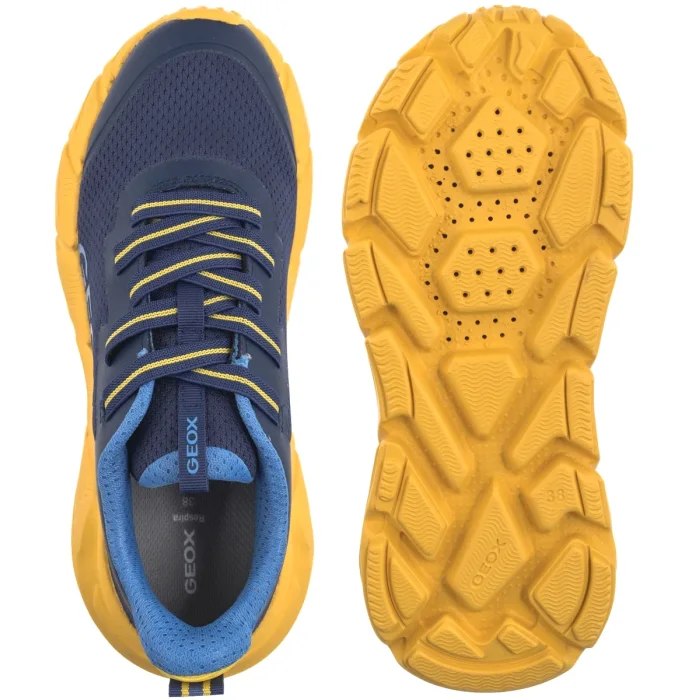 Sneakersy Geox J Flexyper Fast A Mesh+Trans Navy/Yellow J55N5A 0149J C0657 – zdjęcie 5