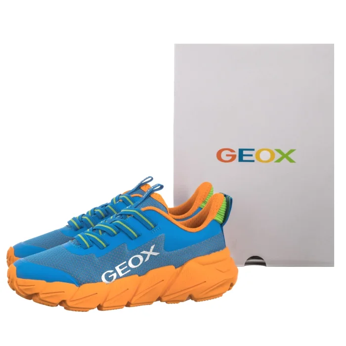 Sneakersy Geox J Flexyper Fast A Mesh+Trans Lt Blue/Orange J55N5A 0149J C0573 – zdjęcie 6