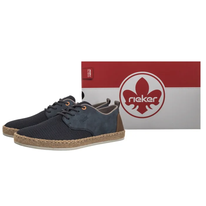 Półbuty Rieker Granatowe B2648-14 Blue – zdjęcie 6