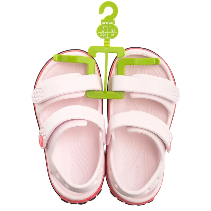 Sandałki Crocs Crocband Cruiser Neon Band Sandal Kid's Bubble Ice/Pink Blast 213346-7DE – zdjęcie 6