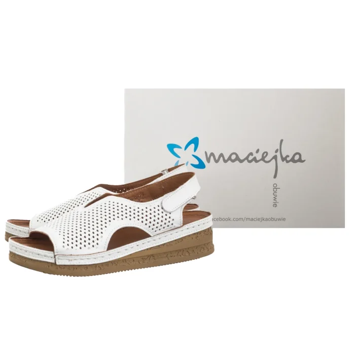 Sandały Maciejka Białe L4494-11/00-1 – zdjęcie 6