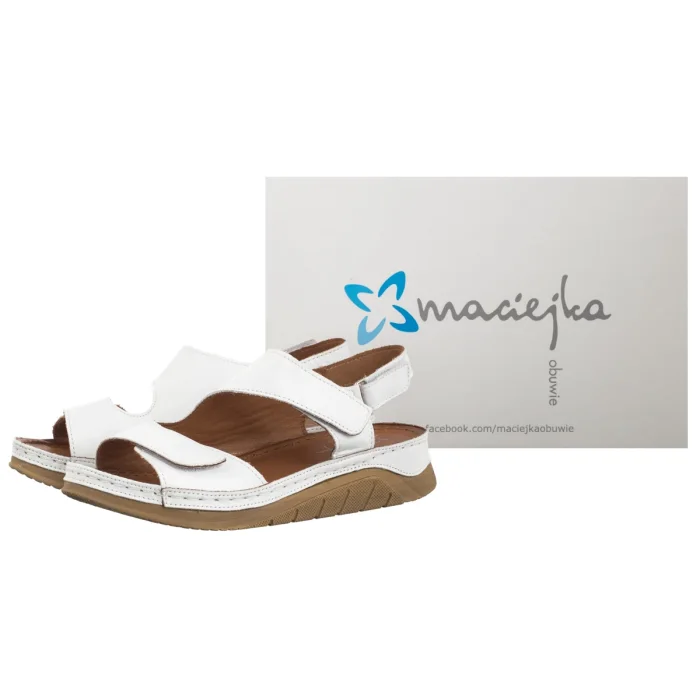 Sandały Maciejka Białe L4495-11/00-1 – zdjęcie 6