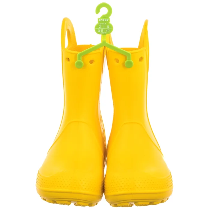 Kalosze Crocs Handle It Rain Boot Kid's Yellow 211052-730 – zdjęcie 6