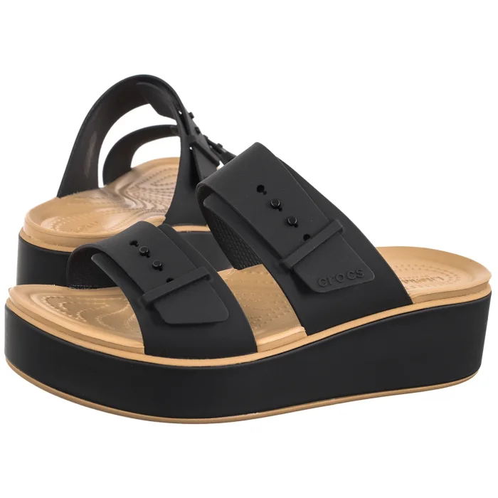Klapki Crocs Brooklyn Buckle Matte Wrap Lw Black/Cashew 212408-0RI – zdjęcie 1