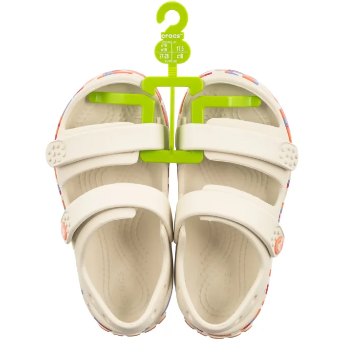 Sandałki Crocs Crocband Cruiser Glow Confetti Sandal Kids Summit White/Guava 212528-2MK – zdjęcie 6