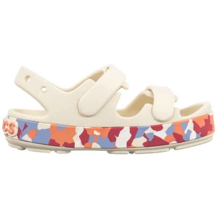 Sandałki Crocs Crocband Cruiser Glow Confetti Sandal Kids Summit White/Guava 212528-2MK – zdjęcie 3
