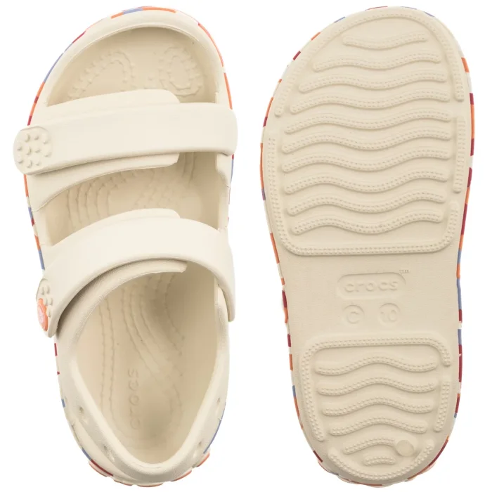 Sandałki Crocs Crocband Cruiser Glow Confetti Sandal Kids Summit White/Guava 212528-2MK – zdjęcie 5