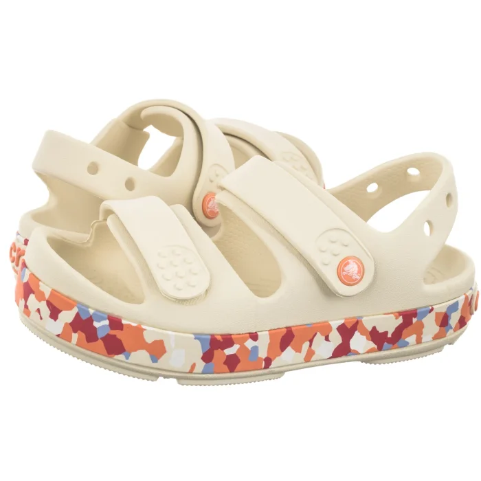 Sandałki Crocs Crocband Cruiser Glow Confetti Sandal Kids Summit White/Guava 212527-2MK – zdjęcie 1