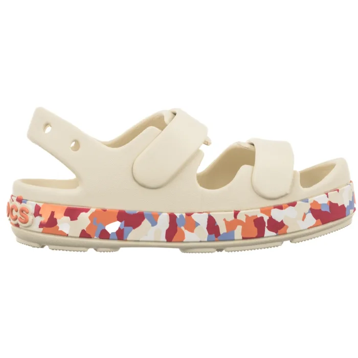 Sandałki Crocs Crocband Cruiser Glow Confetti Sandal Kids Summit White/Guava 212527-2MK – zdjęcie 3