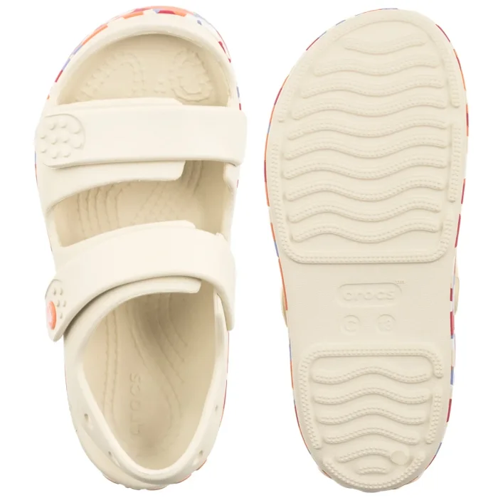 Sandałki Crocs Crocband Cruiser Glow Confetti Sandal Kids Summit White/Guava 212527-2MK – zdjęcie 5