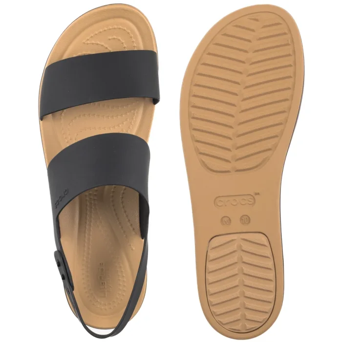 Sandały Crocs Brooklyn Matte Wrap Low Wedge Black/Cashew 211802-0RI – zdjęcie 5