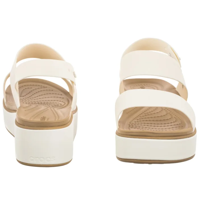 Sandały Crocs Brooklyn Matte Wrap Low Wedge Chalk/Tan 211802-00O – zdjęcie 4