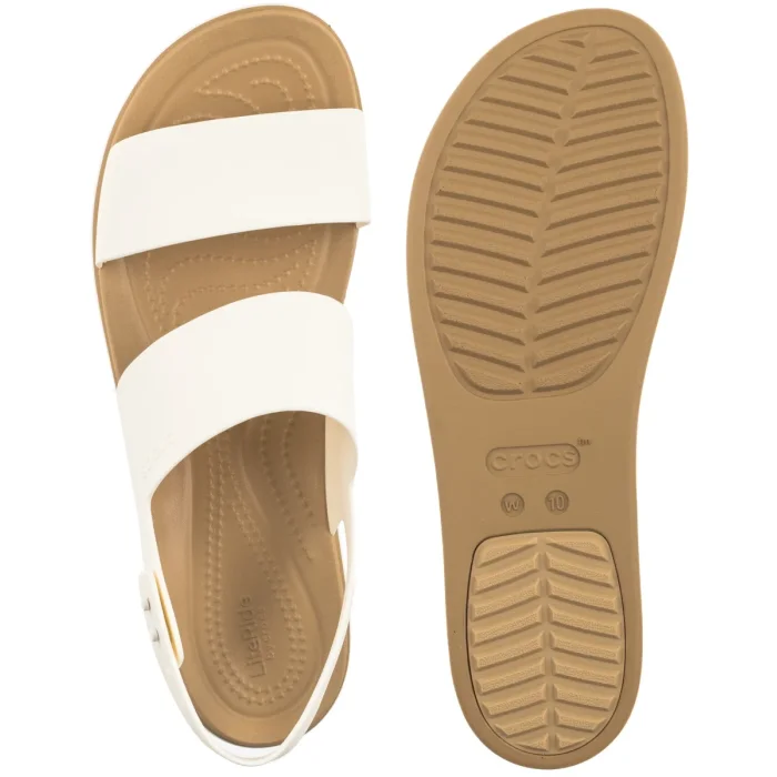 Sandały Crocs Brooklyn Matte Wrap Low Wedge Chalk/Tan 211802-00O – zdjęcie 5