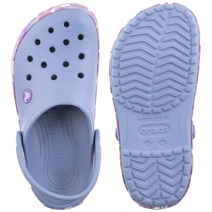 Klapki Crocs Crocband Glow Confetti Band Clog Kid's Blue Haze/Multi 212523-4ZA – zdjęcie 5