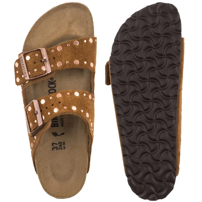 Klapki Birkenstock Arizona Rivet Border Mink 1031731 – zdjęcie 5