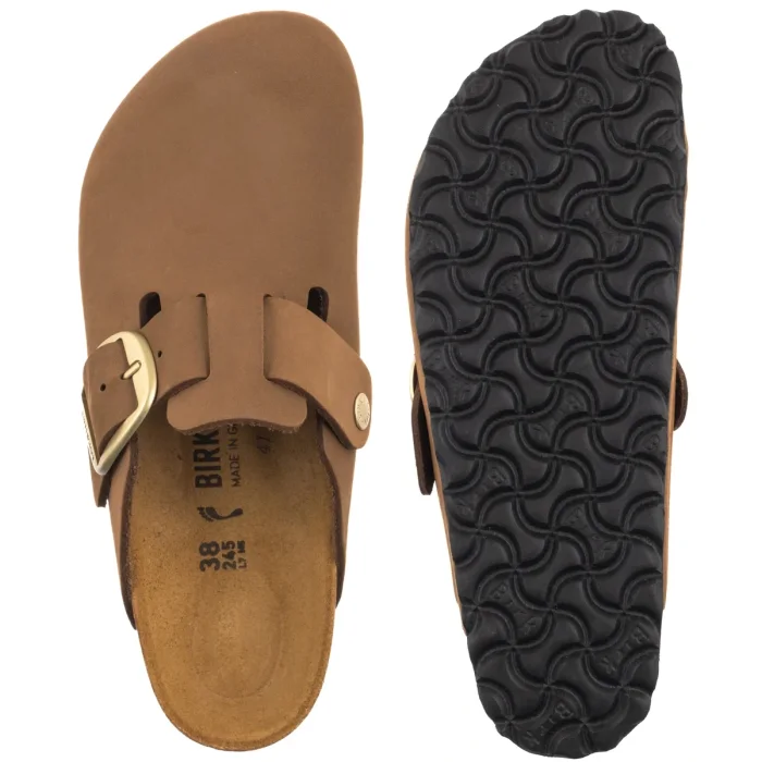 Klapki Birkenstock Boston Big Buckle Mink Tonal FB Leather 1032949 – zdjęcie 5