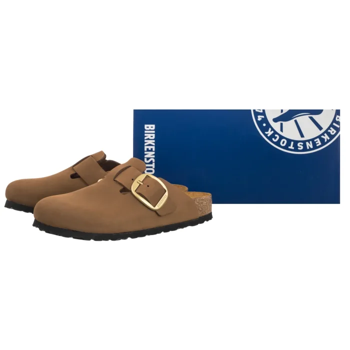 Klapki Birkenstock Boston Big Buckle Mink Tonal FB Leather 1032949 – zdjęcie 6