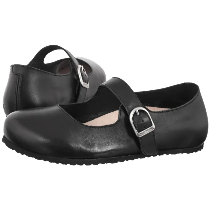 Baleriny Birkenstock Santa Clarita Black 1030709 Leather – zdjęcie 1