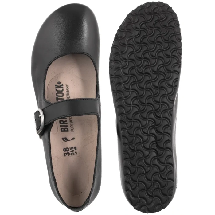 Baleriny Birkenstock Santa Clarita Black 1030709 Leather – zdjęcie 5