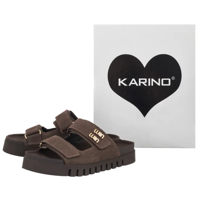 Klapki Karino Brązowe 6006/015-P – zdjęcie 6